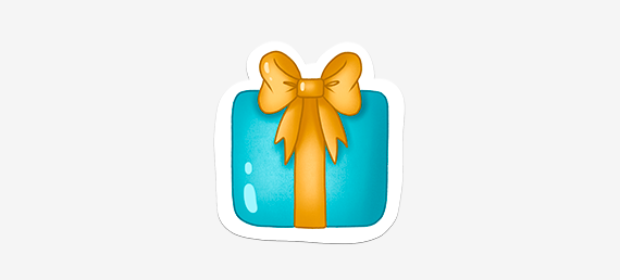 Free Procreate Sticker: Gift #1 - Download Now