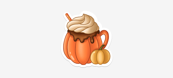 Download Free Procreate Sticker: Pumpkin Cup #1