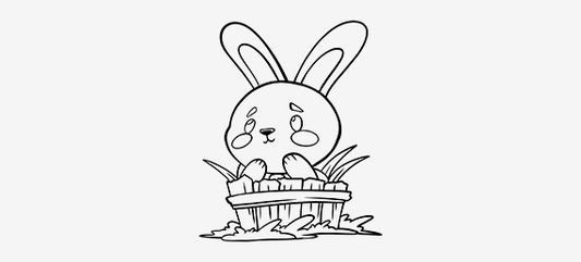 Free Procreate Coloring Page: Hiding Rabbit #1 - Download Now