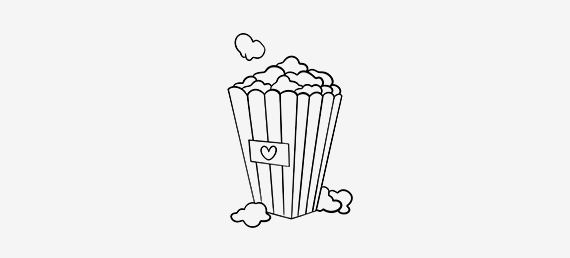 Free Procreate Coloring Page: Panda on a Popcorn #1 - Download Now